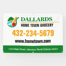 スーパーマーケットのプロモーション 横断幕