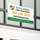 スーパーマーケットのプロモーション 横断幕 (ビルの外側)