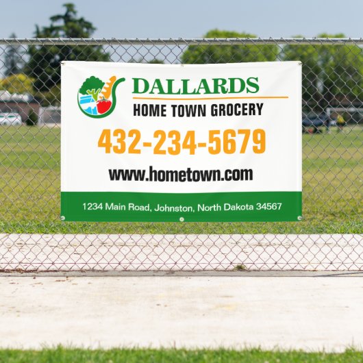 スーパーマーケットのプロモーション 横断幕 (インサイチュ)