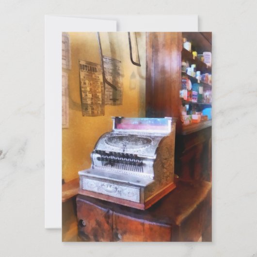 スーパーマーケットのレジスター 招待状 (正面)