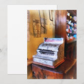 スーパーマーケットのレジスター 招待状 (正面/裏面)