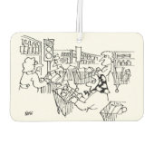 スーパーマーケットの交通管制の信号 カーエアーフレッシュナー (裏面)