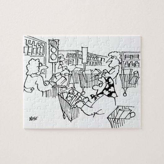 スーパーマーケットの交通管制の信号 ジグソーパズル (横)