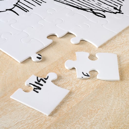 スーパーマーケットの交通管制の信号 ジグソーパズル (側面)