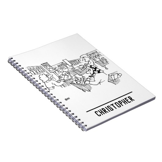 スーパーマーケットの交通管制の信号 ノートブック (右側)