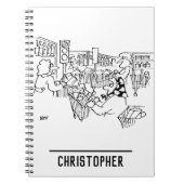 スーパーマーケットの交通管制の信号 ノートブック (正面)