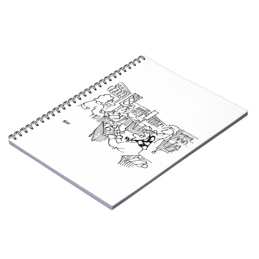 スーパーマーケットの交通管制の信号 ノートブック (左側)