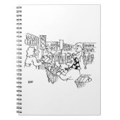 スーパーマーケットの交通管制の信号 ノートブック (正面)