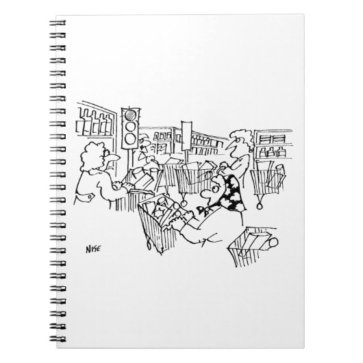 スーパーマーケットの交通管制の信号 ノートブック (正面)