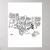 スーパーマーケットの交通管制の信号 ポスター (正面)