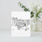 スーパーマーケットの交通管制の信号 ポストカード (スタンド正面)