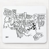 スーパーマーケットの交通管制の信号 マウスパッド (正面)