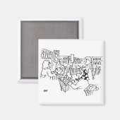 スーパーマーケットの交通管制の信号 マグネット (正面/裏面)