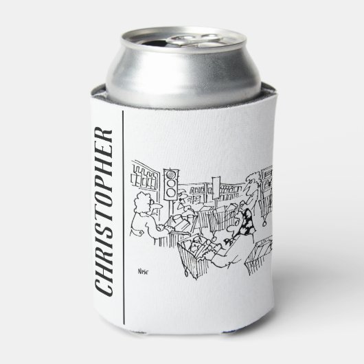 スーパーマーケットの交通管制の信号 缶クーラー (缶正面)