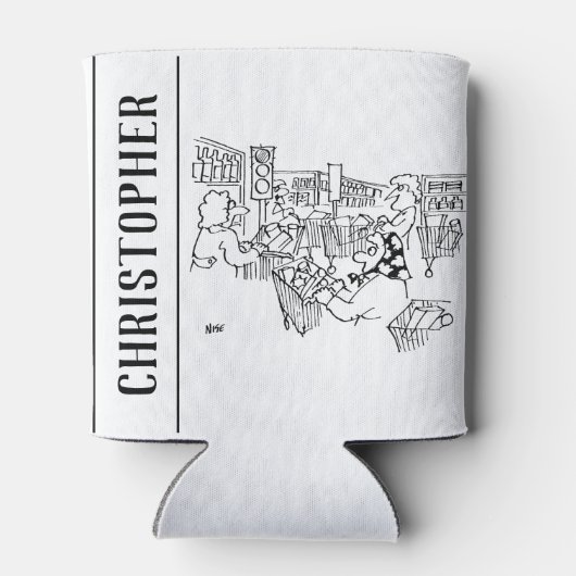 スーパーマーケットの交通管制の信号 缶クーラー (裏面)