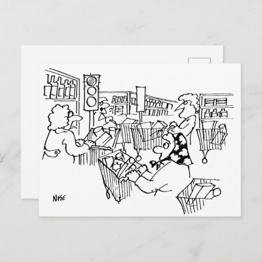 スーパーマーケットの信号おもしろい ポストカード (正面/裏面)