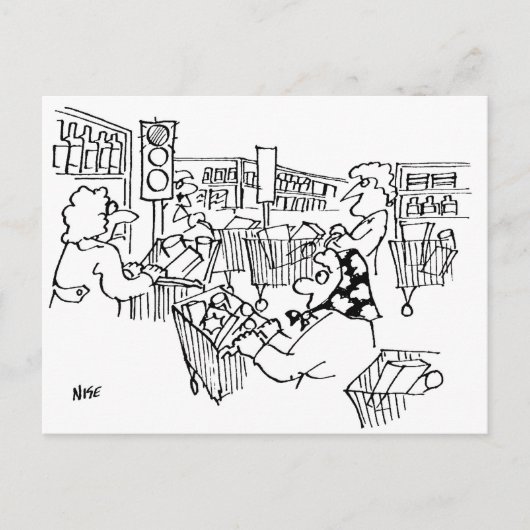 スーパーマーケットの信号おもしろい ポストカード (正面)