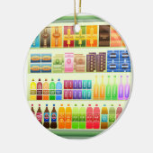 スーパーマーケットの商品のスナック セラミックオーナメント (左)