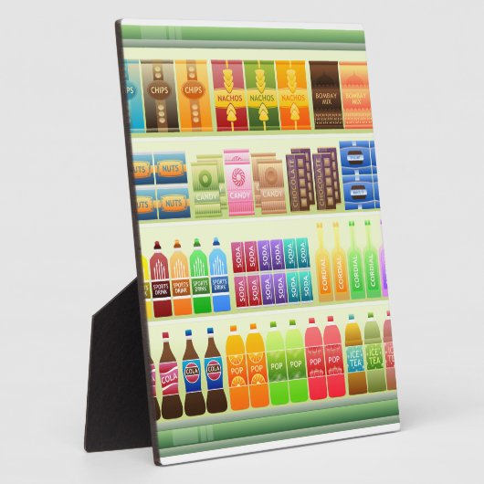 スーパーマーケットの市販の商品スナック フォトプラーク (側面)