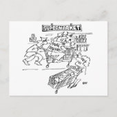 スーパーマーケットの店舗探おもしろい偵 ポストカード (正面)