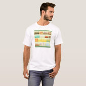 スーパーマーケットの棚のコーヒー紅茶の穀物 Tシャツ (正面フル)