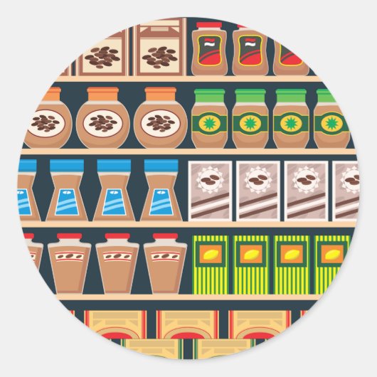 スーパーマーケットの棚シール ラウンドシール (正面)