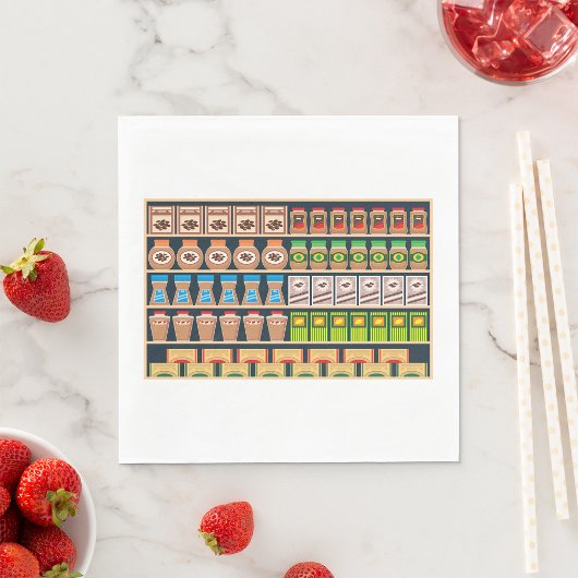 スーパーマーケットシェルフ紙ナプキンス スタンダードランチョンナプキン