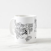 スーパーマーケットトラヒックライトスーパーストアテーマ コーヒーマグカップ (正面左)