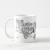 スーパーマーケットトラヒックライトスーパーストアテーマ コーヒーマグカップ (左)