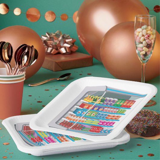 スーパーマーケット乳製品冷蔵庫 ペーパープレート