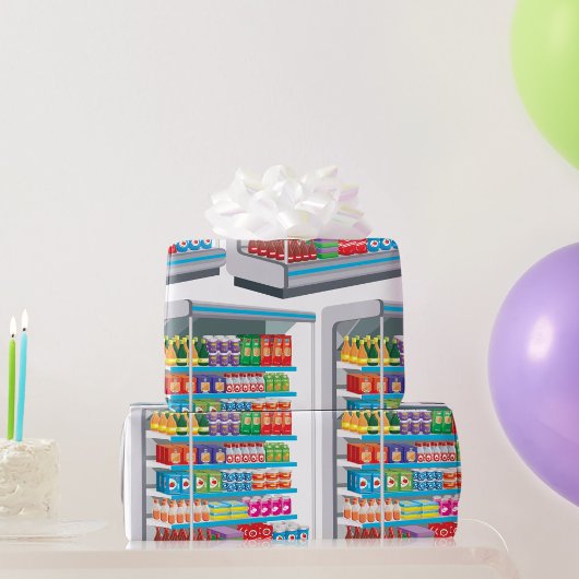 スーパーマーケット乳製品冷蔵庫 ラッピングペーパー