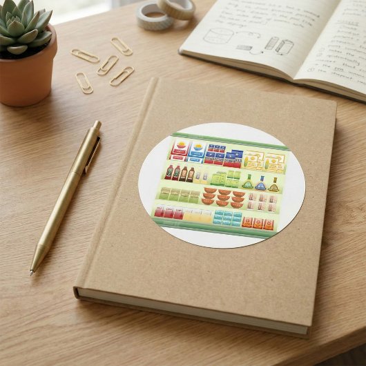 スーパーマーケット商品棚シール ラウンドシール