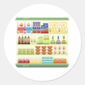 スーパーマーケット商品棚シール ラウンドシール (正面)