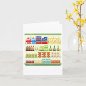 スーパーマーケット商品棚ノートカード カード (黄色い花)