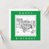 スーパーマーケット従業員お誕生日おめでとう カード (正面/裏面インサイチュ)