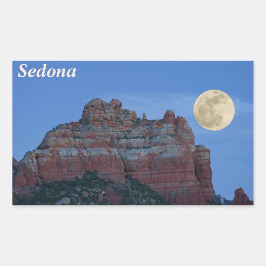 スーパームーンステッカー 長方形シール (正面)