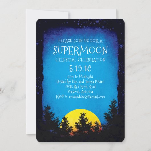 スーパームーン表示パーティー 招待状 (正面)