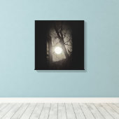 スーパームーン キャンバスプリント (インサイチュ (ウッドフロア))