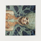 スーパーモデルエイリアン女性 タペストリー (正面(横))