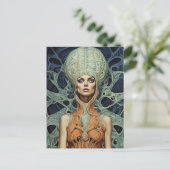 スーパーモデルエイリアン女性 ポストカード (スタンド正面)