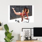 スーパーモデル映画スターアスリートメダリストIshah Laura ポスター (ホームオフィス)