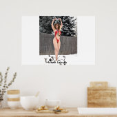 スーパーモデル映画スターアスリートメダリストIshah Laura ポスター (キッチン)