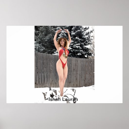 スーパーモデル映画スターアスリートメダリストIshah Laura ポスター (正面)