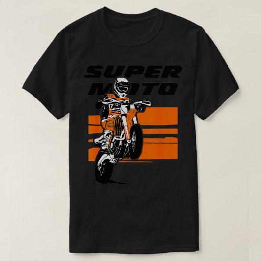 スーパーモトクロスエクストリームエンデューロモトクロスオフル Tシャツ (デザイン正面)