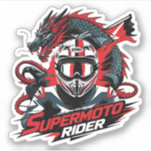 スーパーモトライダー � オートバイ シール (正面)