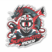 スーパーモトライダー � オートバイ シール (正面)