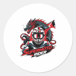 スーパーモトライダー � オートバイ ラウンドシール