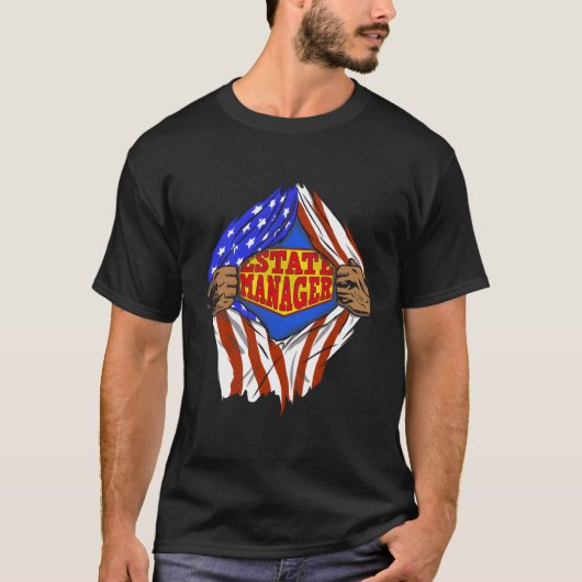 スーパー不動産エージェントヒーローの仕事 Tシャツ (正面)