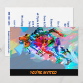 スーパー クレヨン カラー スプリンターズ 招待状 (正面/裏面)