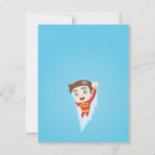 スーパ飛んでいるーヒーローボーイバースデーパーティ招待状 招待状 (裏面)